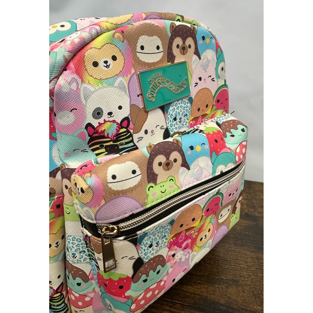 NWT Squishmallows All Over Print Mini Backpack Multi Character Animals Zip Bag - Picture 3 of 14